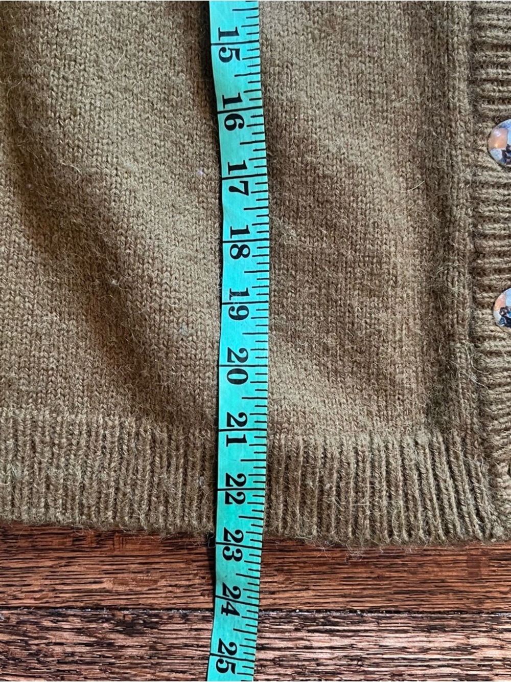 La Maille Suzane green with pattern cardigan sweater size large - Picture 8 of 11